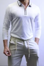 Men’s Knit Polo Shirt Long Sleeve – Slim Fit Elegant Style – ZAC - Image 19