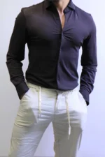 Men’s Slim Fit Casual Button-Up Shirt – Elegant Style - Image 8