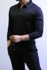 Men’s Knit Polo Shirt Long Sleeve – Slim Fit Elegant Style – ZAC - Image 22