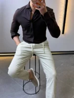 Men’s Slim Fit Casual Button-Up Shirt – Elegant Style - Image 20