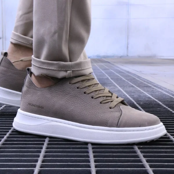 Men’s Premium Leather Sneakers – Minimal Low Top