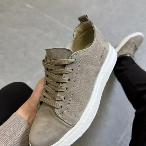 Men’s Premium Leather Sneakers – Minimal Low Top