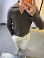 Men’s Slim Fit Long Sleeve T-Shirt – Modern Casual Style – Image 9