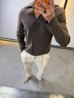 Men’s Slim Fit Long Sleeve T-Shirt – Modern Casual Style – Image 10