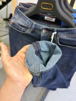 Men’s Dark Blue Slim Fit Jeans – Washed Denim - Image 17