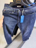 Men’s Dark Blue Slim Fit Jeans – Washed Denim