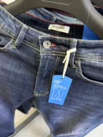 Men’s Dark Blue Slim Fit Jeans – Washed Denim - Image 6