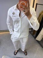 Luxury Linen Style Ensemble – Modern Elegant Casual Set – Image 16