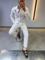 Luxury Linen Style Ensemble – Modern Elegant Casual Set – Image 24