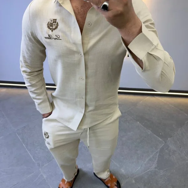 Luxury Linen Style Ensemble – Modern Elegant Casual Set