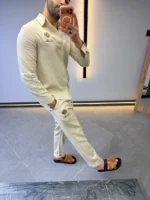 Luxury Linen Style Ensemble – Modern Elegant Casual Set – Image 22