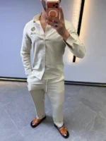 Luxury Linen Style Ensemble – Modern Elegant Casual Set – Image 3