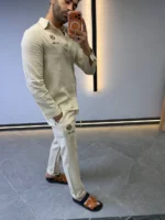 Luxury Linen Style Ensemble – Modern Elegant Casual Set – Image 25