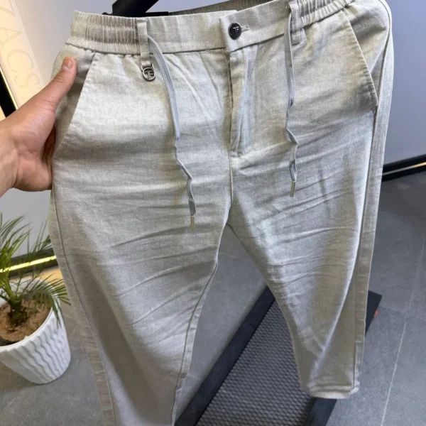 Premium Relaxed Fit en lin  Drawstring Pants for Men
