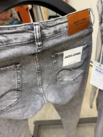 Stretch light gray slim jeans for men , Modern Fit – Image 10