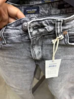 Stretch light gray slim jeans for men , Modern Fit – Image 9