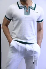 Premium Contrast Trim Polo Shirt – Elegant Sporty Style – Image 12