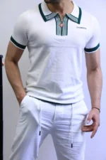Premium Contrast Trim Polo Shirt – Elegant Sporty Style – Image 14