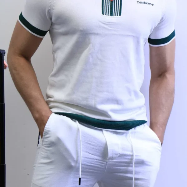 Premium Contrast Trim Polo Shirt – Elegant Sporty Style