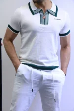 Premium Contrast Trim Polo Shirt – Elegant Sporty Style – Image 2