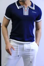 Premium Contrast Trim Polo Shirt – Elegant Sporty Style – Image 3