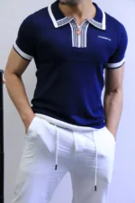 Premium Contrast Trim Polo Shirt – Elegant Sporty Style – Image 7