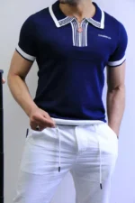 Premium Contrast Trim Polo Shirt – Elegant Sporty Style – Image 13