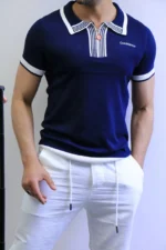 Premium Contrast Trim Polo Shirt – Elegant Sporty Style – Image 9