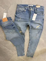 Street Fit Denim – Distressed Blue ,	Essential Slim Jeans – Light Wash