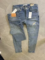 Street Fit Denim – Distressed Blue ,	Essential Slim Jeans – Light Wash - Image 9