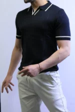 Premium Ribbed Polo T-Shirt – Modern Slim Fit & Elegant Style - Image 22