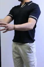 Premium Ribbed Polo T-Shirt – Modern Slim Fit & Elegant Style - Image 14