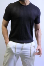 Premium Ribbed Slim Fit T-Shirt – Elegant Minimal Style – Image 13