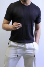 Premium Ribbed Slim Fit T-Shirt – Elegant Minimal Style – Image 22
