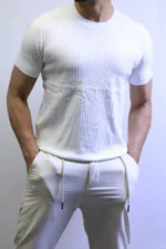 Premium Ribbed Slim Fit T-Shirt – Elegant Minimal Style