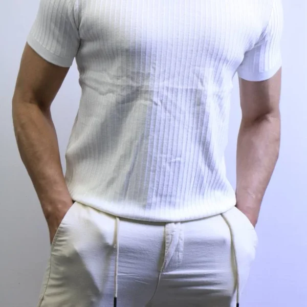 Premium Ribbed Slim Fit T-Shirt – Elegant Minimal Style