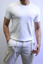 Premium Ribbed Slim Fit T-Shirt – Elegant Minimal Style – Image 16