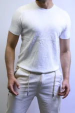 Premium Ribbed Slim Fit T-Shirt – Elegant Minimal Style – Image 9