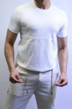 Premium Ribbed Slim Fit T-Shirt – Elegant Minimal Style – Image 3