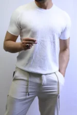 Premium Ribbed Slim Fit T-Shirt – Elegant Minimal Style – Image 11