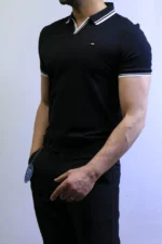 Premium Ribbed Polo T-Shirt – Modern Slim Fit & Elegant Style - Image 4