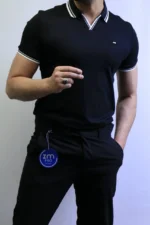 Premium Ribbed Polo T-Shirt – Modern Slim Fit & Elegant Style - Image 10