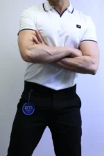 Premium Ribbed Polo T-Shirt – Modern Slim Fit & Elegant Style - Image 12