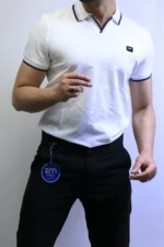 Premium Ribbed Polo T-Shirt – Modern Slim Fit & Elegant Style - Image 6