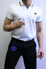 Premium Ribbed Polo T-Shirt – Modern Slim Fit & Elegant Style - Image 20