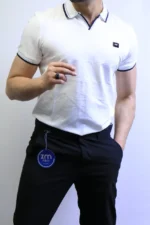 Premium Ribbed Polo T-Shirt – Modern Slim Fit & Elegant Style - Image 18