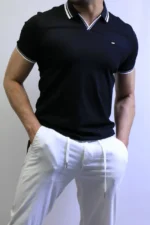 Premium Ribbed Polo T-Shirt – Modern Slim Fit & Elegant Style - Image 22