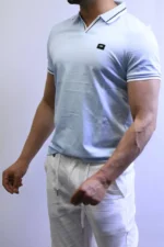 Premium Ribbed Polo T-Shirt – Modern Slim Fit & Elegant Style - Image 21