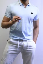 Premium Ribbed Polo T-Shirt – Modern Slim Fit & Elegant Style - Image 23