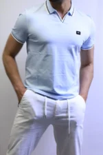 Premium Ribbed Polo T-Shirt – Modern Slim Fit & Elegant Style - Image 17